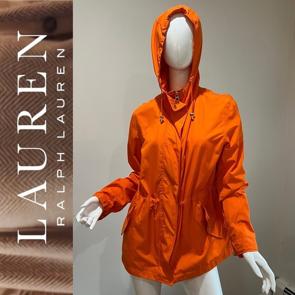 Lauren Ralph Lauren Lightweight Windbreaker Jacket Drawstring Anorak - Picture 1 of 12
